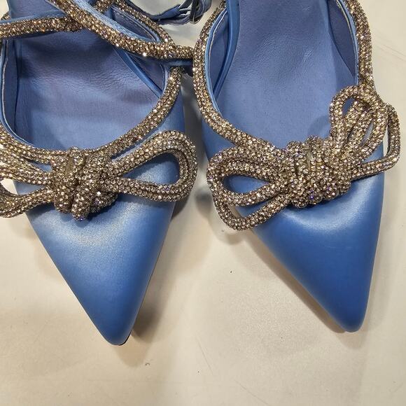 Jeffrey Campbell X REVOLVE Apresdouze Heel in Baby Blue Satin Silver - Picture 3 of 8